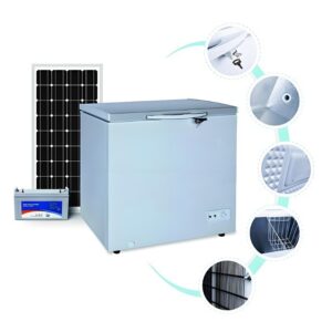 Cross-border 900-liter solar refrigeration freezer manufacturer wholesale large commercial DC energy-saving fresh-keeping freezer