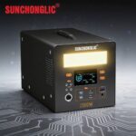 Outdoor power bank, camping stall 12.8V solar generator 60AH 600W AC output charging