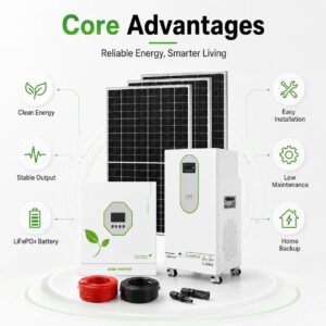 Complete off-grid photovoltaic power generation system 5KW home energy storage battery photovoltaic energy storage battery solar generator