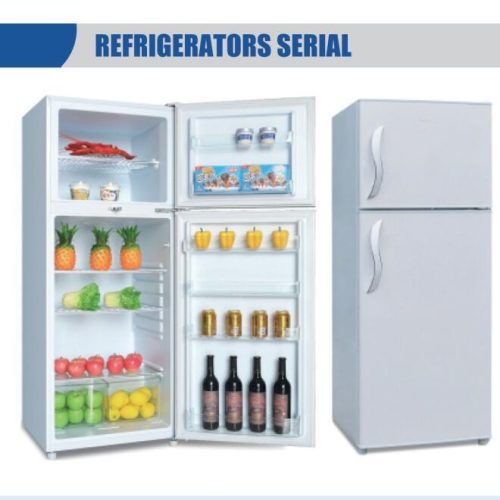 Solar refrigerators, solar freezers, photovoltaic refrigerators, photovoltaic freezers, DC refrigerators, freezers, and horizontal cabinets
