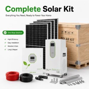 Complete off-grid photovoltaic power generation system 5KW home energy storage battery photovoltaic energy storage battery solar generator