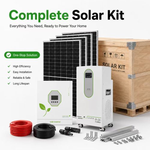 Complete off-grid photovoltaic power generation system 5KW home energy storage battery photovoltaic energy storage battery solar generator