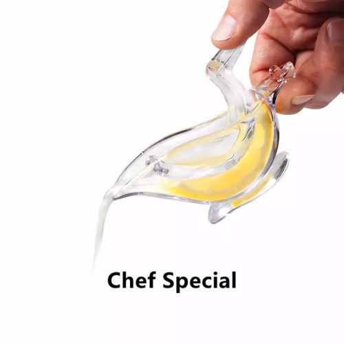 Portable plastic manual lemon juicer, transparent lemon juicer, manual small fruit juicer