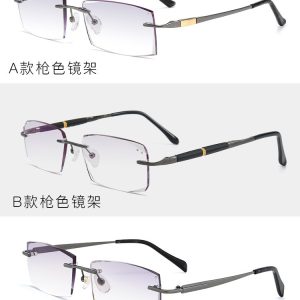Germany imports far and near dual-use high-definition ultra-light men's and women's color-changing intelligent zoom automatic adjustment degree elderly glasses