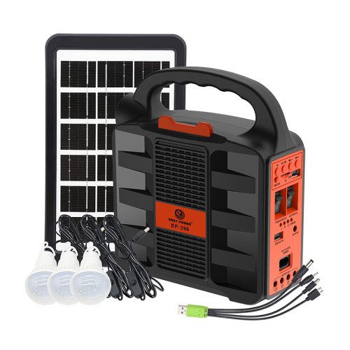 Solar Generator With Bluetooth Black And Orange
