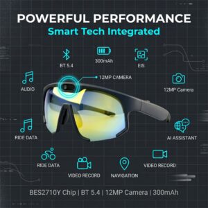 Amazon best-selling AI smart cycling glasses, high-definition photo and video recording, outdoor hiking and running glasses custom wholesale