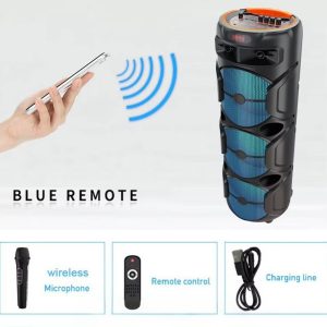 Portable Boom Bluetooth Speaker 40W High Power Wireless Microphone for Karaoke Outdoor Home Cinema Speaker Wholesale
