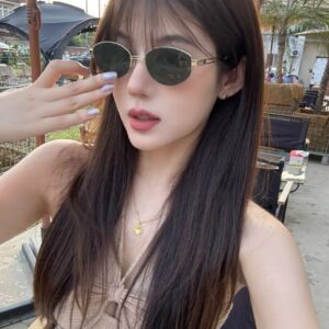 New semi-titanium personalized light luxury old money style sunglasses, half-frame oval frame BC202406 optical glasses, bare-faced mirrors for women and men