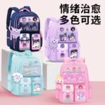 Backpack for Primary School Students Grades 1, 2, 6 Boys and Girls Cartoon Spine Support Load Reduction Backpack for Children Ages 6-12