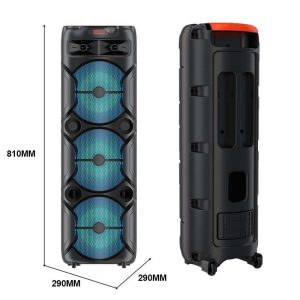 Portable Boom Bluetooth Speaker 40W High Power Wireless Microphone for Karaoke Outdoor Home Cinema Speaker Wholesale