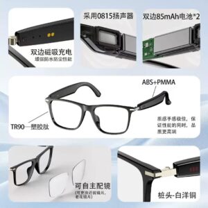 M01 New AI Translation Smart Glasses High-Definition Sound Quality Bluetooth Glasses for Real-Time Audio and Video Call Interpretation
