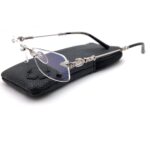 New fashion glasses business style rimless men's mirror frame with glasses personality retro ladies optical glasses frame wholesale