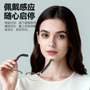 AI translation smart Bluetooth glasses GT13 photochromic lenses, UV protection and touch long-lasting glasses for music listening and calls