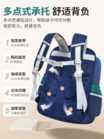 Dudu Monkey Backpack for Primary School Students, Grades 1 for Grades 6-12, Grades 1-3-6 for boys and girls, ultra-light weight reduction and spine protection
