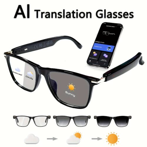 Cross-border TEMU best-selling smart Bluetooth glasses, AI translation gradient lenses, music listening, calls, cycling, driving, factory