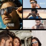 Cross-border AI camera shooting, wireless voice control, Bluetooth photo and video translation, black technology AI smart glasses