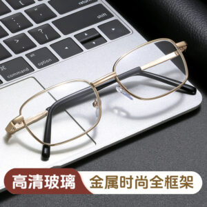 Gui Laoye HD reading glasses, optical glass, classic metal full frame 1501, factory direct sale 100-600 degrees