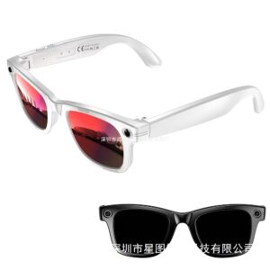 W610 glasses, 8MP AI translation for photo and camera smart glasses, WIFI image transmission, dual noise-cancelling and shake-resistant sunglasses