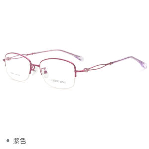 New Women's Business Glasses 11058 Ultralight Myopia Glasses Half Frame Optical Frame Metal Glasses Manufacturers Wholesale