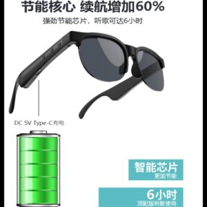 Cross-border new smart Bluetooth glasses, AI translation glasses, wireless outdoor sports open-type sunglasses, sunglasses