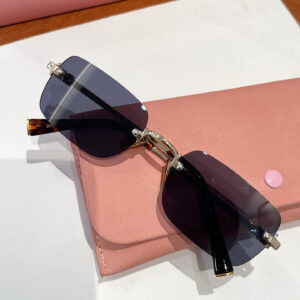 Miao SMU B50S rimless glasses frame fashionable and versatile flat mirror casual optical myopia glasses can be equipped with myopia