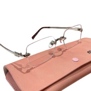 Miao SMU B50S rimless glasses frame fashionable and versatile flat mirror casual optical myopia glasses can be equipped with myopia