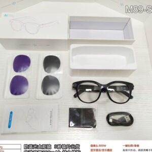 M89 AI smart glasses with 800W camera, photo recording, language translation, music playback, call playback, M89S glasses
