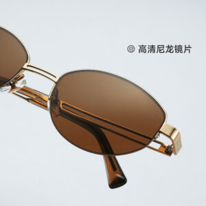 New semi-titanium personalized light luxury old money style sunglasses, half-frame oval frame BC202406 optical glasses, bare-faced mirrors for women and men