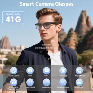 Cross-border M02S smart glasses 8MP camera real-time translation Bluetooth call AI glasses smart glasses