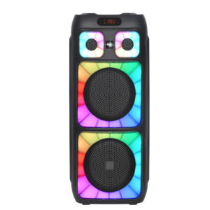 NDR portable dual 8-inch RGB light-heavy bass music home theater KTV audio system speaker trolley BT