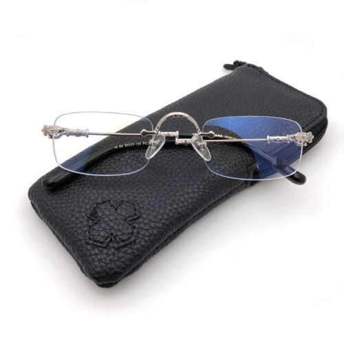 New fashion glasses business style rimless men's mirror frame with glasses personality retro ladies optical glasses frame wholesale