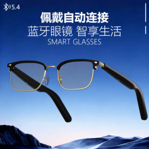 AI translation smart Bluetooth glasses GT13 photochromic lenses, UV protection and touch long-lasting glasses for music listening and calls