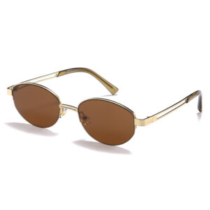New semi-titanium personalized light luxury old money style sunglasses, half-frame oval frame BC202406 optical glasses, bare-faced mirrors for women and men