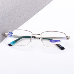 Wholesale Fashion Resin Reading Glasses, Anti-Fatigue Optical Filmed Half-Frame Men's Reading Glasses
