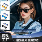 Cross-border bluetooth glasses, smart glasses, driving and listening to songs, talking and talking, sunglasses, set glasses, replaceable myopia lenses, polarized sunglasses