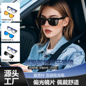 Cross-border bluetooth glasses, smart glasses, driving and listening to songs, talking and talking, sunglasses, set glasses, replaceable myopia lenses, polarized sunglasses
