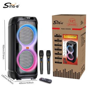 SING-E dual 12-inch 120W high-power outdoor plaza home theater Bluetooth speaker stage karaoke speaker