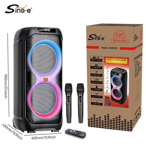 SING-E dual 12-inch 120W high-power outdoor plaza home theater Bluetooth speaker stage karaoke speaker