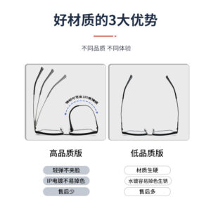 High Quality Coconut Gray Eyebrow Frames Male KE001 Metal Half Rim Myopia Glasses Wholesale Dan Sunshine Frames