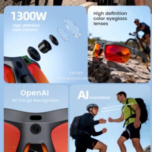 E08 cross-border bestseller: 13 million smart glasses, cycling, outdoor windproof, smart AI glasses, Bluetooth translation for photography