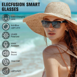Factory direct sale: New smart Bluetooth glasses M9Pro color-changing UV-resistant music call air conduction ears