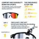 Q01 Smart Glasses: 8-megapixel camera, Bluetooth calls, music playback, cycling style, sports video recording