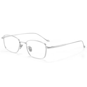 Designer pure titanium frames, full titanium square frames, silver frame glasses, men with myopia 923204, ultra-light titanium frames, optical frames