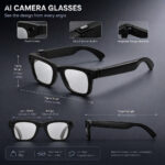 Cross-border new AI smart glasses T100 800W pixels 8G memory photo recording video AI recognition translation