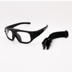 New in-stock outdoor basketball and soccer sports glasses, impact-resistant, breathable, anti-fog, basketball goggles, removable temples