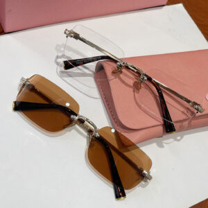 Miao SMU B50S rimless glasses frame fashionable and versatile flat mirror casual optical myopia glasses can be equipped with myopia