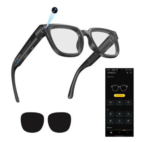 2026 New Smart Glasses 800W Smart Translation HD Music Video Voice Call Translation Bluetooth Glasses