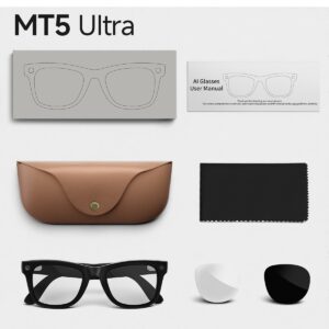 MT5 Ultra glasses are a hot-selling cross-border AI smart glasses for photography and video recording, 8 million Mbps, Bluetooth AI translation, and charging