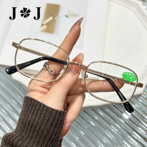 High-definition optical glass reading glasses for men and women, metal full-frame reading glasses, oval business reading glasses, in stock