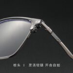 High Quality Coconut Gray Eyebrow Frames Male KE001 Metal Half Rim Myopia Glasses Wholesale Dan Sunshine Frames